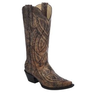 new with tags! corral embroidered cowgirl boots